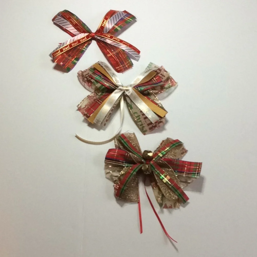 Christmas Bows Qty 12 for Gifts Baskets Presents handmade